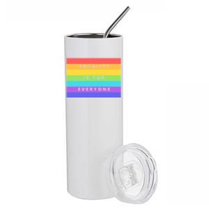 Equality Is For Everyone Equal Right Lgbtq Rainbow Pride Gift Stainless Steel Tumbler