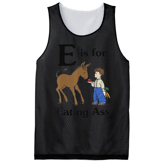 E is for Eating Ass funny farmer lover Mesh Reversible Basketball Jersey Tank