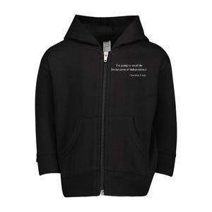 Emotionalclub Im Going To Steal The Declaration Of Independence Nicholas Cage Toddler Zip Fleece Hoodie