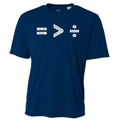 Equality Is Greater Than Division Symbols Cooling Performance Crew T-Shirt