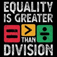 Equality Is Greater Than Division Math Flat Bill Trucker Hat