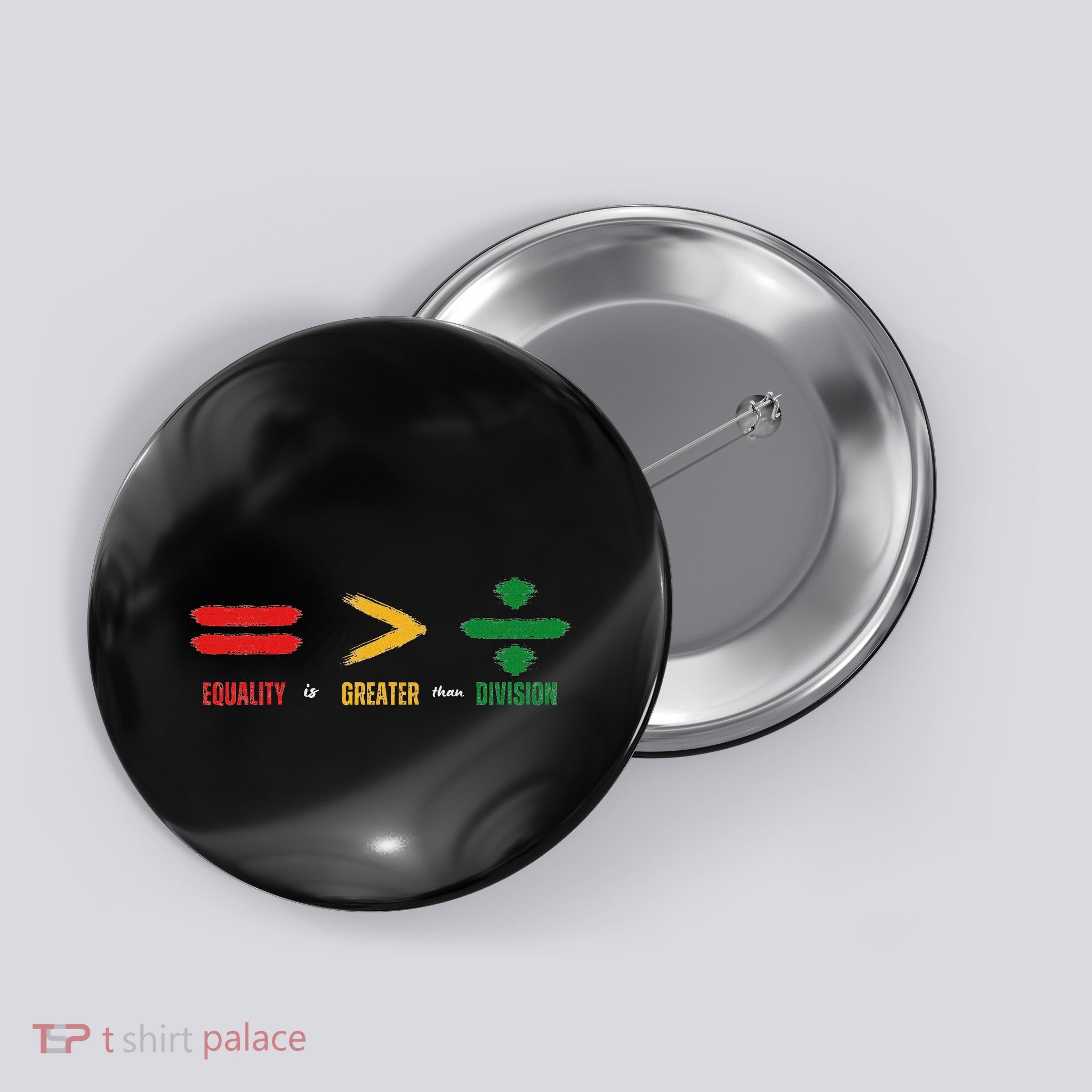 Equality Is Greater Than Division Math Black History Month Button