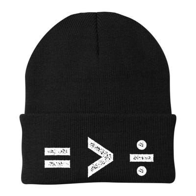 Equality Is Greater Than Division Symbols Beanie