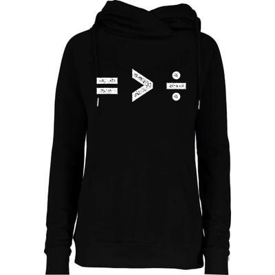 Equality Is Greater Than Division Symbols Womens Funnel Neck Pullover Hood