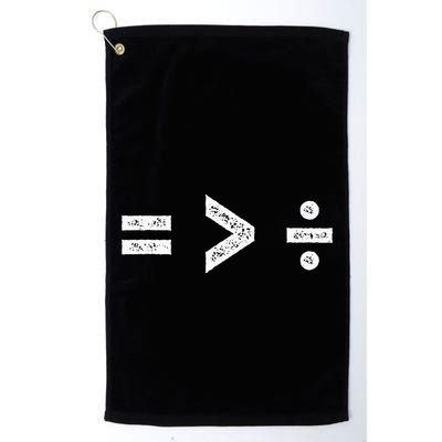 Equality Is Greater Than Division Symbols Golf Towel