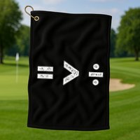 Equality Is Greater Than Division Symbols Golf Towel