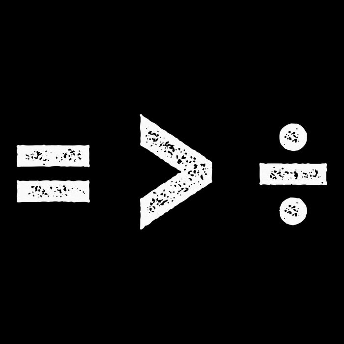 Equality Is Greater Than Division Symbols Crop Top