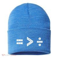 Equality Is Greater Than Division Symbols Sustainable Knit Beanie