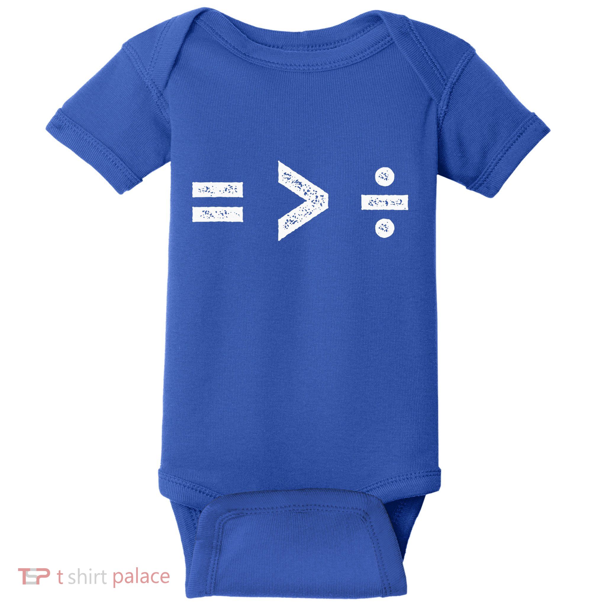 Equality Is Greater Than Division Symbols Baby Bodysuit
