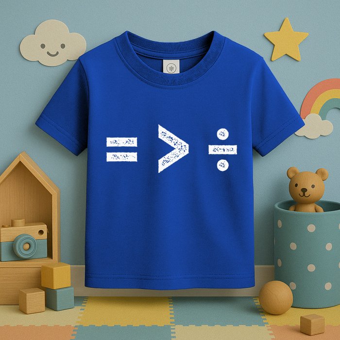 Equality Is Greater Than Division Symbols Toddler T-Shirt