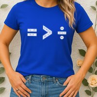 Equality Is Greater Than Division Symbols Womens T-Shirt