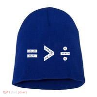 Equality Is Greater Than Division Symbols Short Acrylic Beanie
