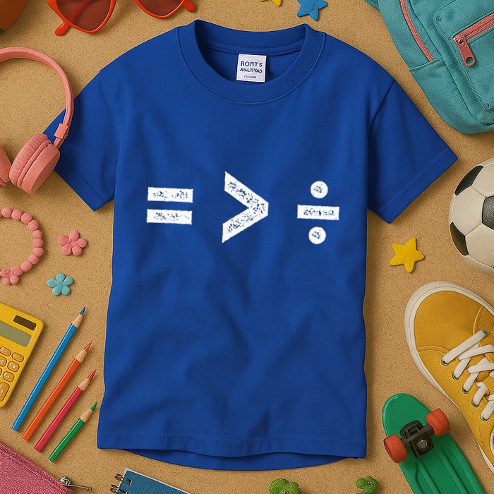 Equality Is Greater Than Division Symbols Kids T-Shirt