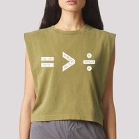 Equality Is Greater Than Division Symbols Garment-Dyed Women's Muscle Tee