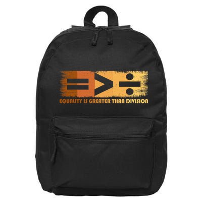 Equality Is Greater Than Division Black History Month Math 16 in Basic Backpack