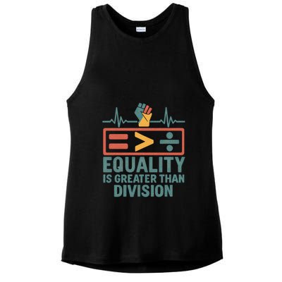Equality is Greater Than Division Ladies PosiCharge Tri-Blend Wicking Tank