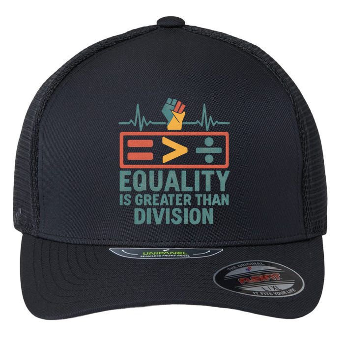 Equality is Greater Than Division Flexfit Unipanel Trucker Cap