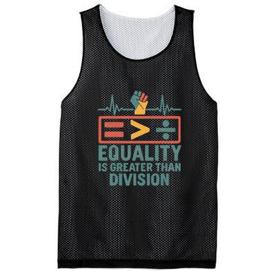 Equality is Greater Than Division Mesh Reversible Basketball Jersey Tank