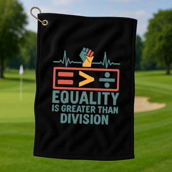 Equality is Greater Than Division Golf Towel