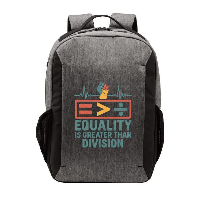Equality is Greater Than Division Vector Backpack