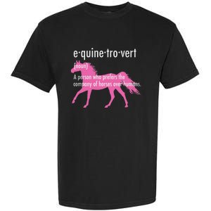 Equine Introvert Gift Funny Horse Lover Garment-Dyed Heavyweight T-Shirt