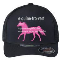 Equine Introvert Gift Funny Horse Lover Flexfit Unipanel Trucker Cap