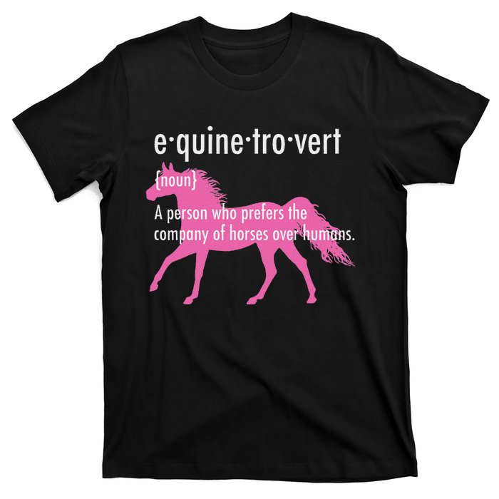 Equine Introvert Gift Funny Horse Lover T-Shirt