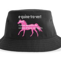 Equine Introvert Gift Funny Horse Lover Sustainable Bucket Hat