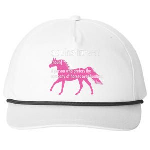 Equine Introvert Gift Funny Horse Lover Snapback Five-Panel Rope Hat