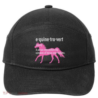 Equine Introvert Gift Funny Horse Lover 7-Panel Snapback Hat
