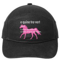 Equine Introvert Gift Funny Horse Lover 7-Panel Snapback Hat