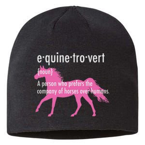 Equine Introvert Gift Funny Horse Lover Sustainable Beanie