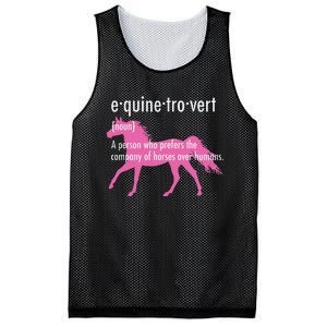 Equine Introvert Gift Funny Horse Lover Mesh Reversible Basketball Jersey Tank