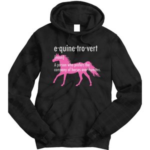 Equine Introvert Gift Funny Horse Lover Tie Dye Hoodie