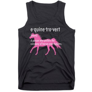 Equine Introvert Gift Funny Horse Lover Tank Top