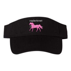 Equine Introvert Gift Funny Horse Lover Valucap Bio-Washed Visor