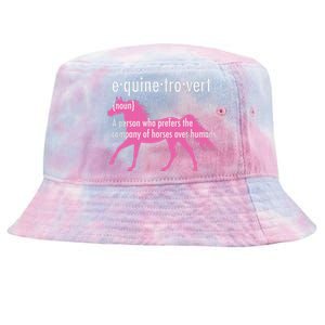 Equine Introvert Gift Funny Horse Lover Tie-Dyed Bucket Hat