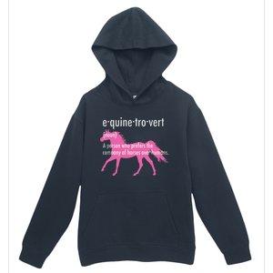 Equine Introvert Gift Funny Horse Lover Urban Pullover Hoodie