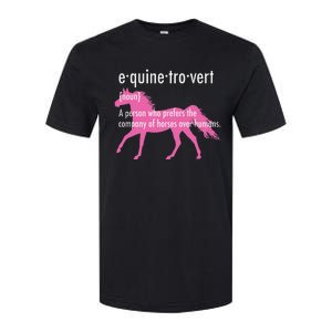 Equine Introvert Gift Funny Horse Lover Softstyle CVC T-Shirt