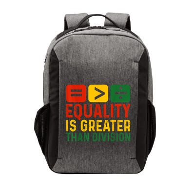 Equality Is Greater Than Division Math & Black History Month Vector Backpack