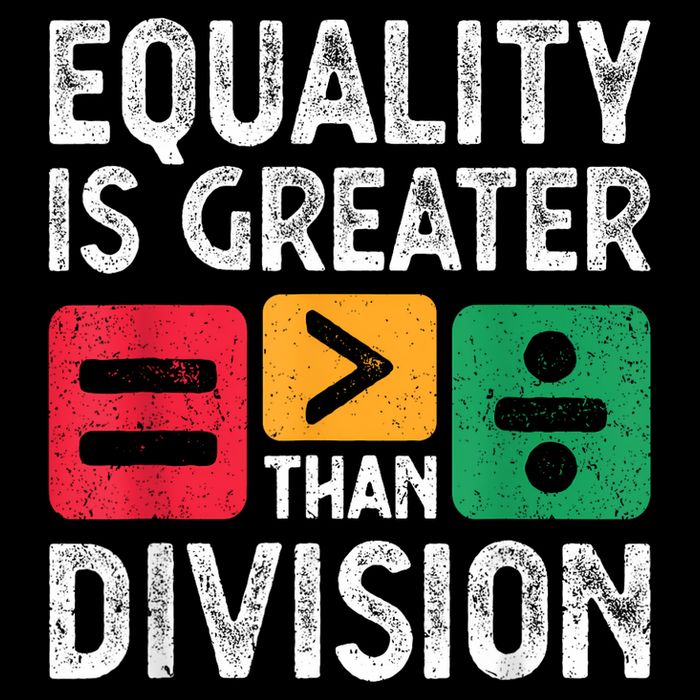 Equality Is Greater Than Division Math Black History Month Full-Length Apron With Pockets