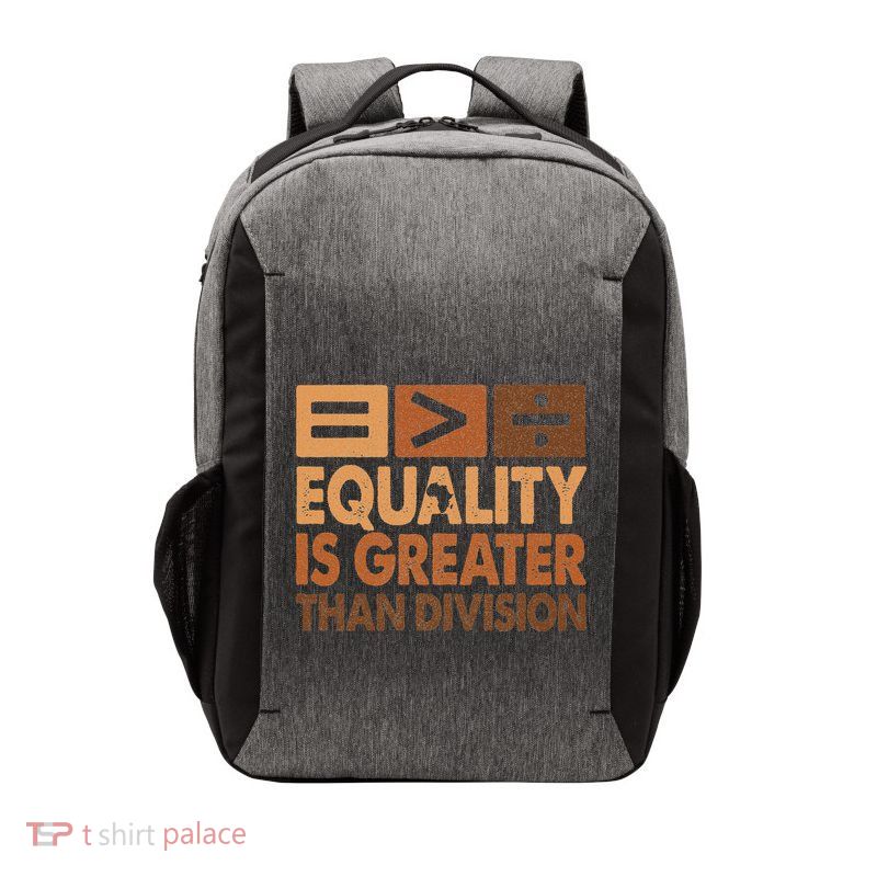 Equality Is Greater Than Division Math Black History Month Vector Backpack