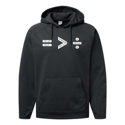 Equality is Greater Than Division Symbols Performance Fleece Hoodie