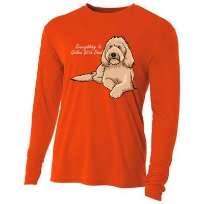 Everything Is Golden With My Goldendoodle Gift Cooling Performance Long Sleeve Crew