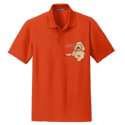 Everything Is Golden With My Goldendoodle Gift Dry Zone Grid Polo