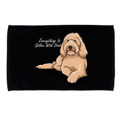 Everything Is Golden With My Goldendoodle Gift Microfiber Hand Towel