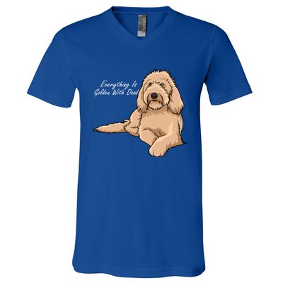 Everything Is Golden With My Goldendoodle Gift V-Neck T-Shirt