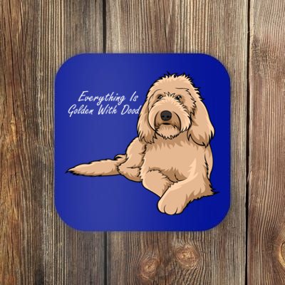 Everything Is Golden With My Goldendoodle Gift Coaster