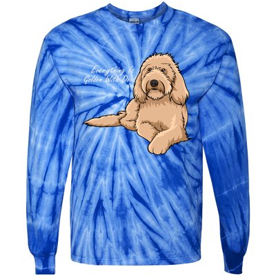 Everything Is Golden With My Goldendoodle Gift Tie-Dye Long Sleeve Shirt