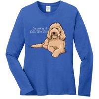 Everything Is Golden With My Goldendoodle Gift Ladies Long Sleeve Shirt